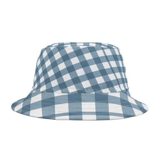 Azure Plaid Bucket Hat