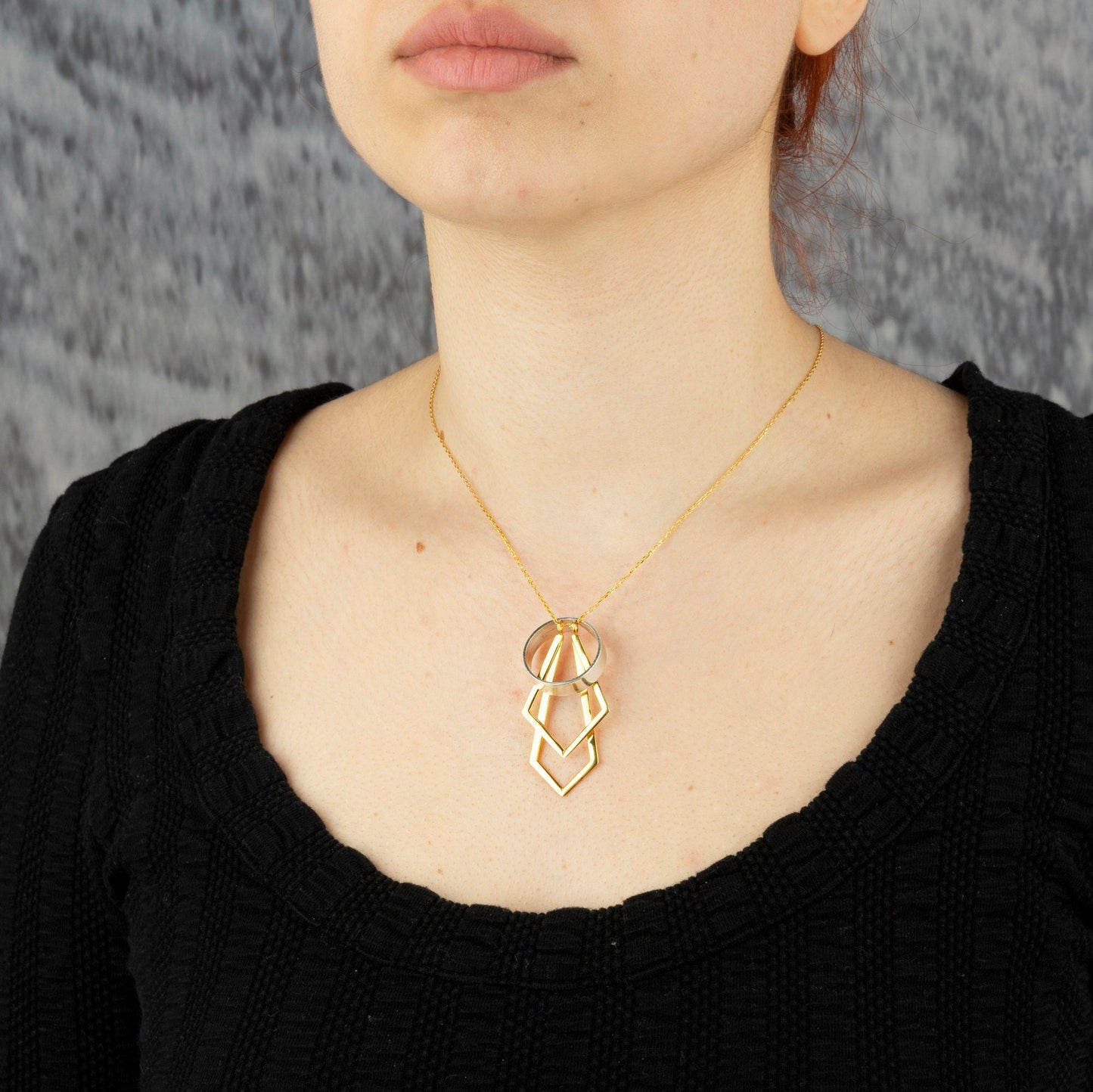 Ring Holder Necklace Geometric