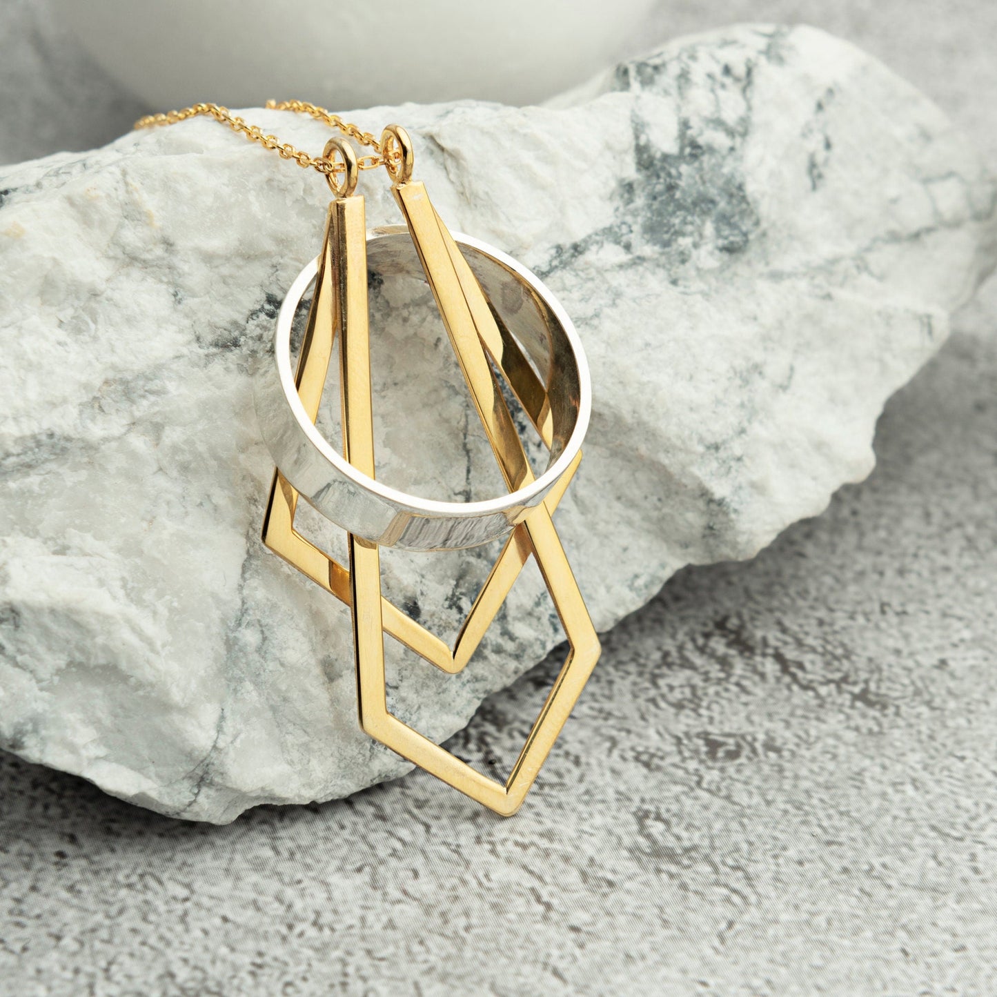 Ring Holder Necklace Geometric